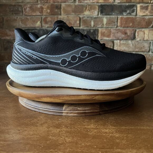 Saucony Triumph 23 Black Road Running Cushion Shoes Sneakers Men's 11.5 Wide - Picture 9 of 16